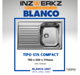 Blanco Tipo 45S Compact Stainless Steel Sink